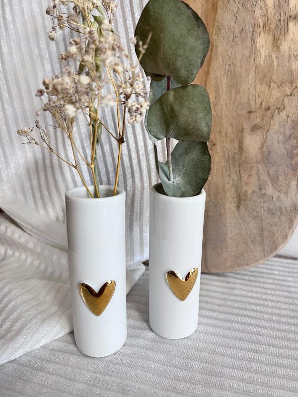 Minis vases " coeur doré"