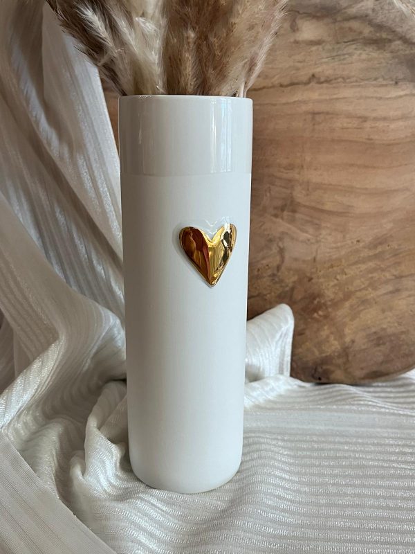 Vase Cœur Doré - GM